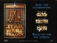 9w0795 STAR WARS TRILOGY DS British quad 1997 George Lucas, Empire Strikes Back, Return of the Jedi!