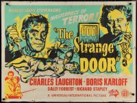 9w0796 STRANGE DOOR British quad 1951 Boris Karloff, Charles Laughton & Forrest, different & rare!