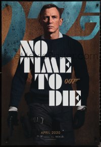 9w1054 NO TIME TO DIE teaser DS Canadian 1sh 2021 Daniel Craig as James Bond 007 w/ gun!
