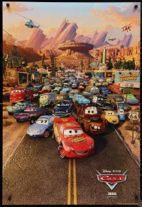 9w1118 CARS int'l advance DS 1sh 2006 Walt Disney Pixar animated automobile racing, great cast image!