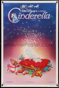 9w1127 CINDERELLA 1sh R1987 Walt Disney classic romantic musical fantasy cartoon!