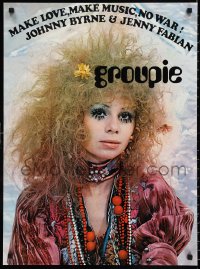 9w0221 GROUPIE 22x29 Dutch commercial poster 1969 Fabian's book, Penney de Jager in wild make-up!