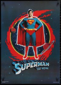 9w0232 SUPERMAN 23x32 Scottish commercial poster 1978 comic book hero Christopher Reeve, different!