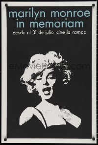 9w0153 MARILYN MONROE IN MEMORIAM Cuban 1990s silkscreen art by Azcuy!