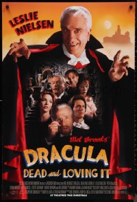 9w1154 DRACULA DEAD & LOVING IT advance DS 1sh 1995 Mel Brooks, Leslie Nielsen as a wacky vampire!