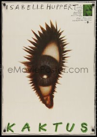 9w0471 CACTUS East German 23x32 1989 Isabelle Huppert, artwork of cactus eye by Ernst!