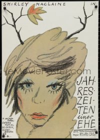9w0474 CHANGE OF SEASONS East German 23x32 1982 different art of Shirley MacLaine by Ernst!