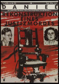9w0484 DANIEL East German 23x32 1986 image of Julius and Ethel Rosenberg and electric chair!