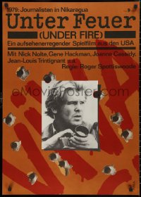 9w0518 UNDER FIRE East German 23x32 1984 Nick Nolte, Gene Hackman, Joanna Cassidy, Trintignant