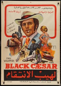 9w0284 BLACK CAESAR Egyptian poster 1978 AIP Williamson different Aziz blaxploitation art!