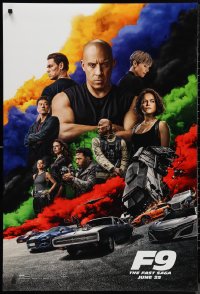 9w1161 F9 teaser DS 1sh 2021 Fast & Furious 9, Charlize Theron, Vin Diesel, Sung Kang, colored smoke!