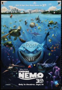9w1166 FINDING NEMO advance DS 1sh R2012 Disney & Pixar animated fish movie, cool image of cast!