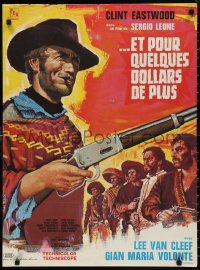 9w0946 FOR A FEW DOLLARS MORE French 23x31 1966 Sergio Leone classic, different Tealdi art!