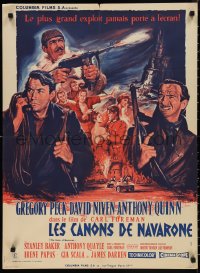 9w0951 GUNS OF NAVARONE style C French 23x31 R1960s Gregory Peck, David Niven & Anthony Quinn by Mascii!