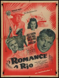 9w0975 ROMANCE ON THE HIGH SEAS French 23x31 1950 1st Doris Day, Jack Carson, Don DeFore, different!