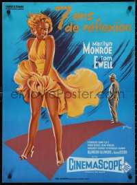 9w0977 SEVEN YEAR ITCH French 23x31 R1970s best Grinsson art of Marilyn Monroe's skirt blowing!