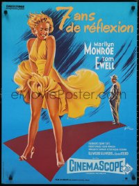 9w0978 SEVEN YEAR ITCH French 23x31 R1980s best art of Marilyn Monroe's skirt blowing by Grinsson!