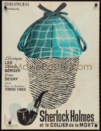 9w0979 SHERLOCK HOLMES & THE DEADLY NECKLACE French 23x31 1964 Christopher Lee, different!