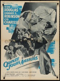 9w0994 TWO WEEKS IN ANOTHER TOWN French 24x31 1963 Kirk Douglas, sexy Cyd Charisse, diffferent!