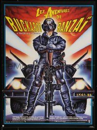 9w1007 ADVENTURES OF BUCKAROO BANZAI French 15x21 1986 cool different art of Peter Weller by Melki!