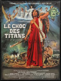 9w1012 CLASH OF THE TITANS French 15x21 1981 Ray Harryhausen, great fantasy art by Jean Mascii!