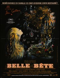 9w1025 LA BELLE ET LA BETE French 16x21 R2013 Jean Cocteau's classic fairy tale, cool Malcles art!
