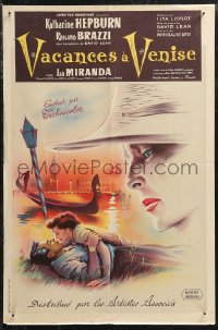 9w1036 SUMMERTIME French 16x24 1955 Katharine Hepburn went to Venice a tourist & came home a woman!