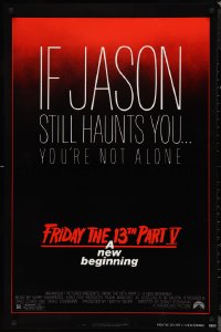 9w1175 FRIDAY THE 13th PART V NSS style 1sh 1985 A New Beginning, Jason still haunts you!
