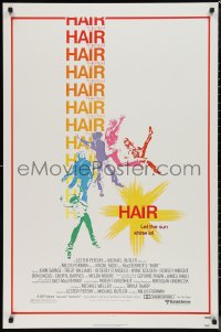 9w1201 HAIR 1sh 1979 Milos Forman musical, Treat Williams, let the sun shine in!