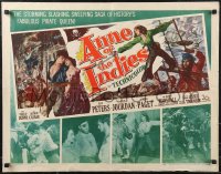 9w0594 ANNE OF THE INDIES 1/2sh 1951 artwork of history's fabulous pirate queen Jean Peters!