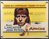 9w0596 APACHE style A 1/2sh 1954 Robert Aldrich, Native American Burt Lancaster & Jean Peters!