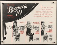 9w0601 BOCCACCIO '70 1/2sh 1962 sexy Loren, Ekberg & Schneider, plus Fellini, De Sica & Visconti!