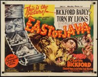 9w0612 EAST OF JAVA 1/2sh 1935 Elizabeth Young, Charles Bickford mauled by lions!
