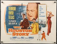 9w0615 HOUSTON STORY 1/2sh 1955 Gene Barry, Barbara Hale, William Castle, oil drilling!