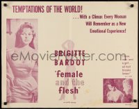 9w0625 LIGHT ACROSS THE STREET 1/2sh R1960 sexy Brigitte Bardot in Female and the Flesh!