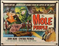 9w0632 MOLE PEOPLE style A 1/2sh 1956 great Joseph Smith art of subterranean monster & sexy girl!