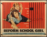 9w0639 REFORM SCHOOL GIRL 1/2sh 1957 most classic AIP bad girl catfight behind bars artwork!