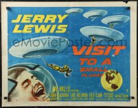 9w0651 VISIT TO A SMALL PLANET style B 1/2sh 1960 close-up of wacky alien Jerry Lewis!