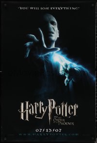 9w1213 HARRY POTTER & THE ORDER OF THE PHOENIX teaser DS 1sh 2007 Ralph Fiennes as Lord Voldemort!