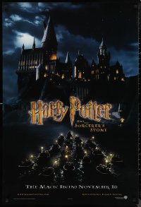9w1215 HARRY POTTER & THE PHILOSOPHER'S STONE teaser 1sh 2001 students on boats, Sorcerer's Stone!
