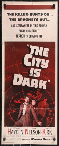 9w0187 CRIME WAVE insert 1953 ex-cons Nelson, de Corsia & Bronson, The City is Dark!