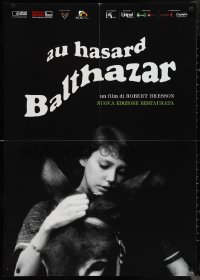 9w0363 BALTHAZAR Italian 1sh R2015 Bresson's Au Hasard Balthazar, depressing image of Anne Wiazemsky!