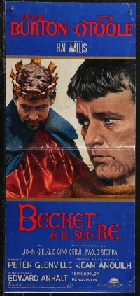 9w0262 BECKET Italian locandina 1964 Richard Burton in the title role, Peter O'Toole, John Gielgud!