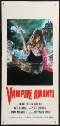 9w0276 VAMPIRE LOVERS Italian locandina 1972 best different art of sexy blood-nymphs by Casaro!