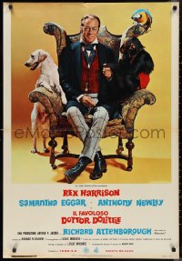 9w0530 DOCTOR DOLITTLE set of 2 Italian 26x38 pbustas 1968 Rex Harrison speaks w/animals, Fleischer!