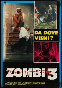 9w0536 DON'T OPEN THE WINDOW Italian 26x38 pbusta 1974 great completely different zombie images!