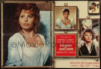 9w0542 MADAME SANS GENE Italian 27x38 pbusta 1962 super sexy Sophia Loren in low-cut dress & more!