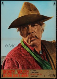 9w0544 MONTE WALSH Italian 26x36 pbusta 1970 best close-up portrait of cowboy Lee Marvin!