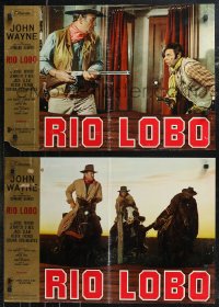9w0577 RIO LOBO set of 6 Italian 18x26 pbustas 1971 Howard Hawks, Give 'em Hell, John Wayne!