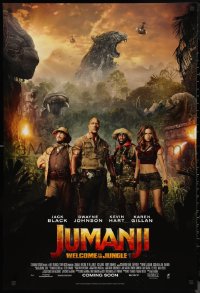 9w1256 JUMANJI: WELCOME TO THE JUNGLE int'l advance DS 1sh 2017 Johnson, Black, different image!